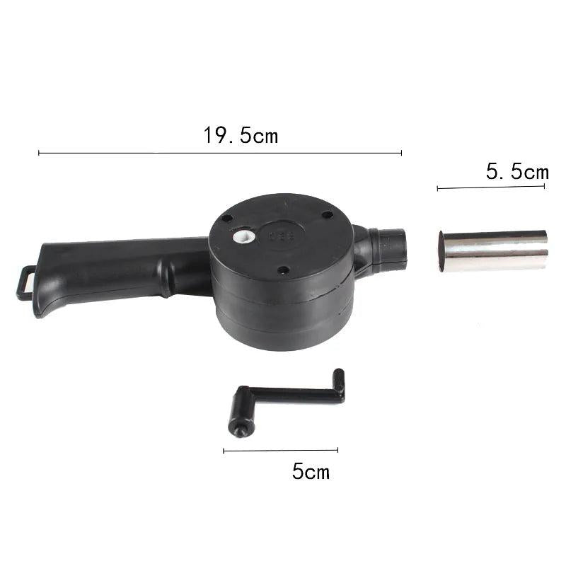 Hand Crank BBQ Fan Air Blower for Outdoor Grills by HitMyNeed