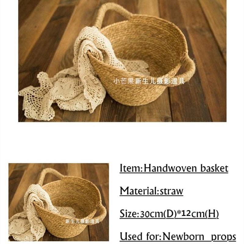 Hand-Woven Newborn Photography Basket Prop by HitMyNeed