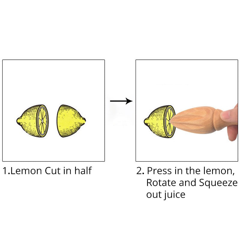 Handheld Wooden Lemon Juicer Reamer by HitMyNeed