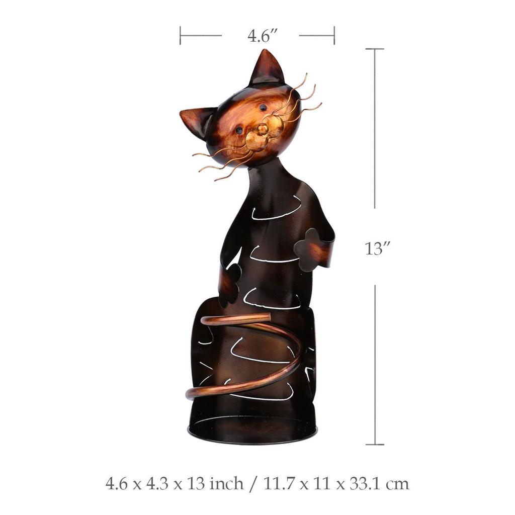 Handmade Cat Shaped Metal Wine Bottle Holder by HitMyNeed
