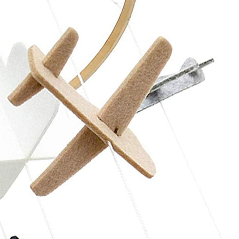 Hanging Felt and Wood Airplane Baby Mobile by HitMyNeed
