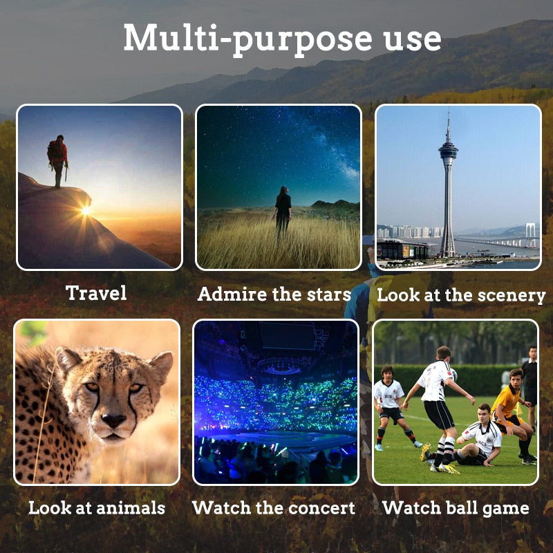 HD Monocular Telescope with Smartphone Adapter & Tripod (Low-Light Vision) by HitMyNeed