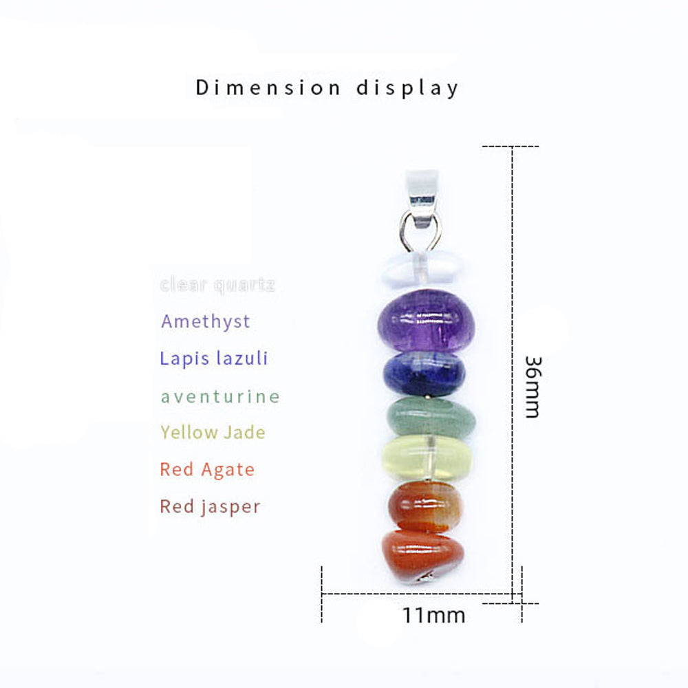 Healing Natural 7 Chakra Stone Necklace by HitMyNeed