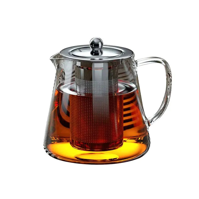 Heat Resistant Glass Teapot with Steel Infuser by HitMyNeed