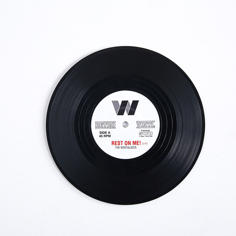 Heat Resistant Non Slip Vinyl Record Coaster Set (6pcs) by HitMyNeed