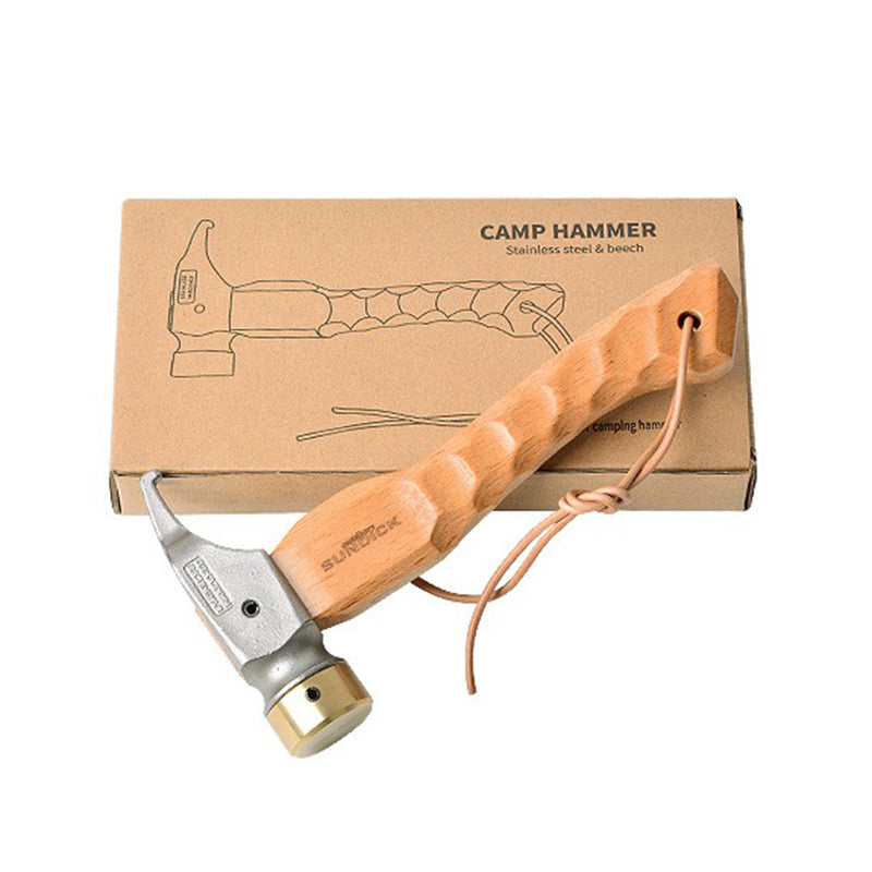 Heavy Duty Tent Stake Hammer with Beechwood Handle by HitMyNeed