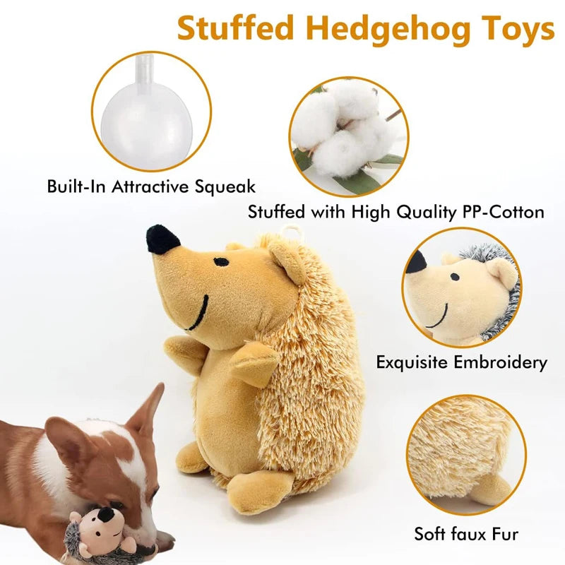 Hedgehog Dog Toy with Squeaker for Interactive Play by HitMyNeed
