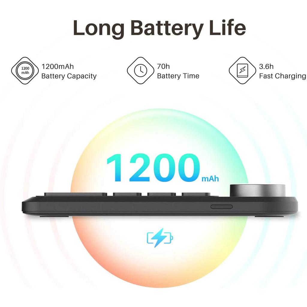 Huion Keydial Mini Wireless Keyboard with Dial by HitMyNeed