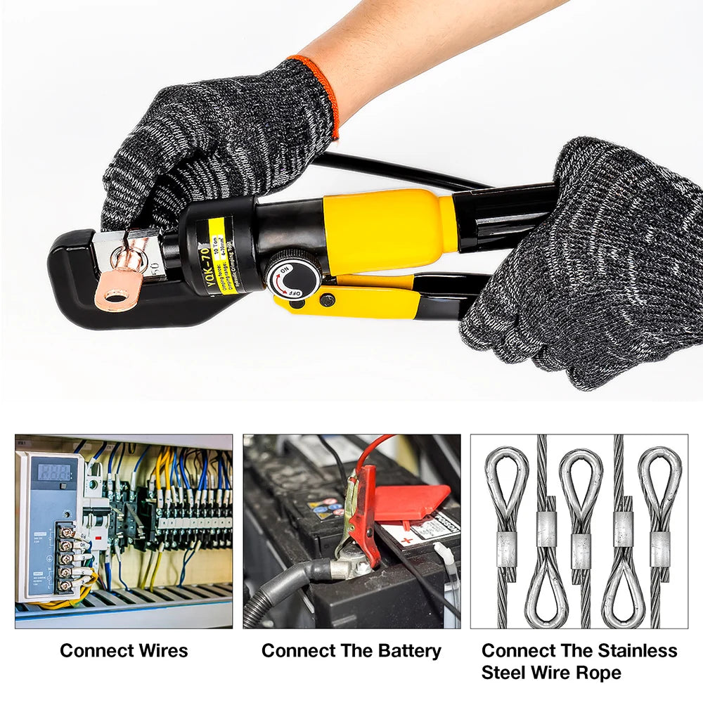 Hydraulic Crimping Pliers 4-120mm² with Dies Set by HitMyNeed