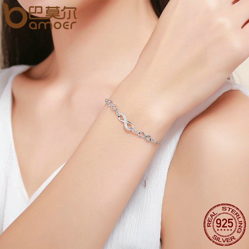 Infinity Bracelet in 925 Sterling Silver by HitMyNeed