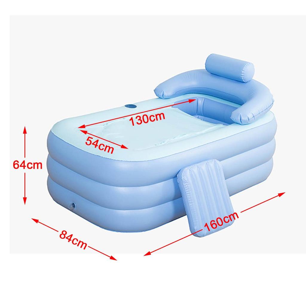 Inflatable Bathtub with Foot Pump and Drain Hose by HitMyNeed