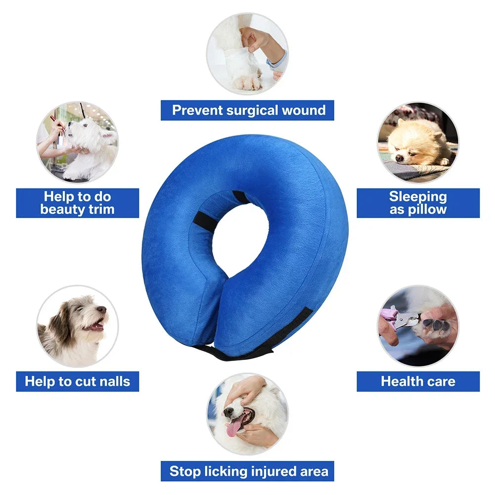 Inflatable Dog Recovery Collar Soft Protective Cone by HitMyNeed