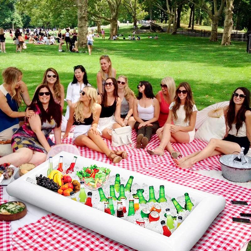 Inflatable Ice Bar Drinks & Salad Serving Tray 130x65cm by HitMyNeed