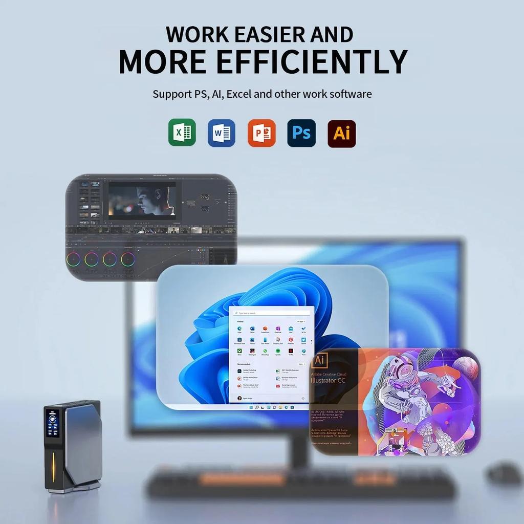 Intel N100 Mini PC 16GB RAM 512GB SSD Windows 11 by HitMyNeed