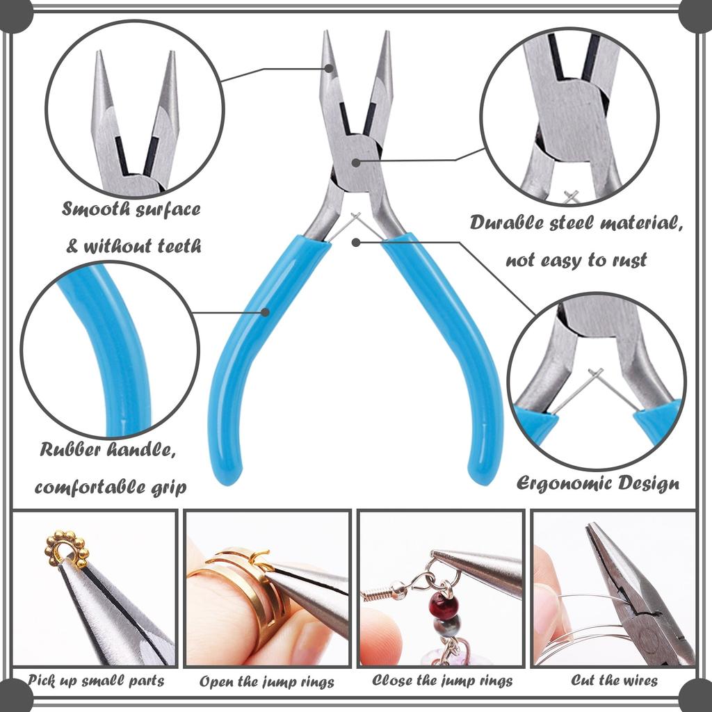 Jewelry Making Pliers Set with Rubber Grip (3 pcs) by HitMyNeed