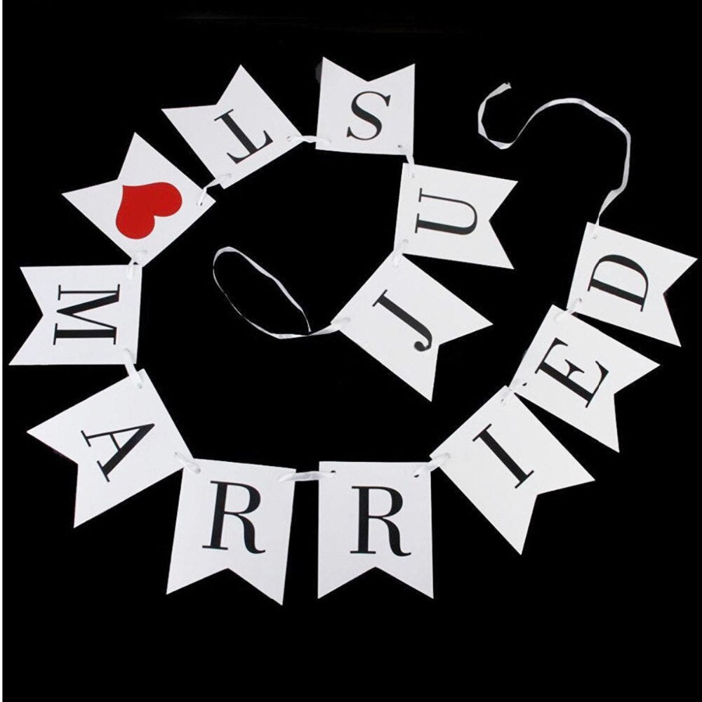 Just Married Car Banner Wedding Decoration by HitMyNeed