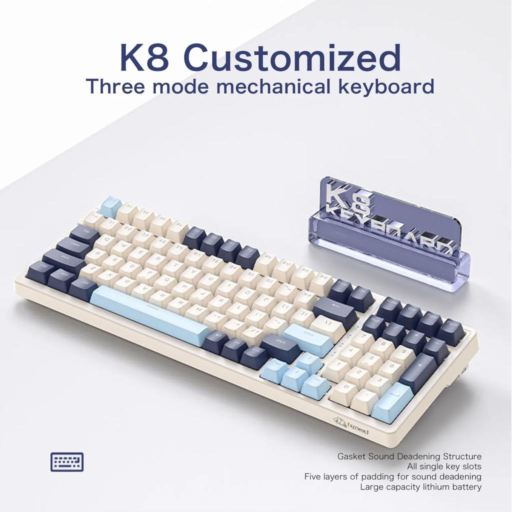 K8 100-Key Wireless Mechanical Keyboard Tri-Mode by HitMyNeed