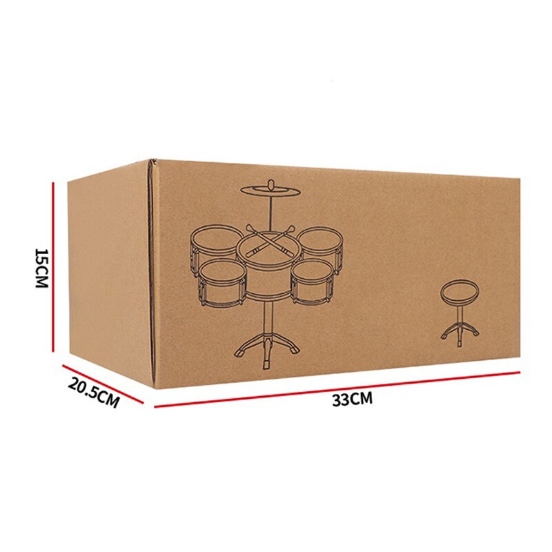 Kids Drum Set Toy Kit with Stool and Drumsticks by HitMyNeed