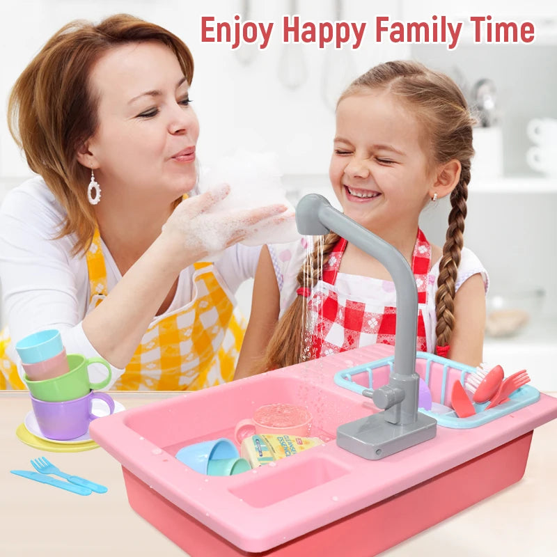 Kids Electric Kitchen Sink & Dishwasher Play Set by HitMyNeed