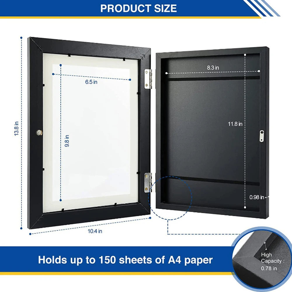 Kids Magnetic Art Frame Front-Opening Display 32x24cm by HitMyNeed
