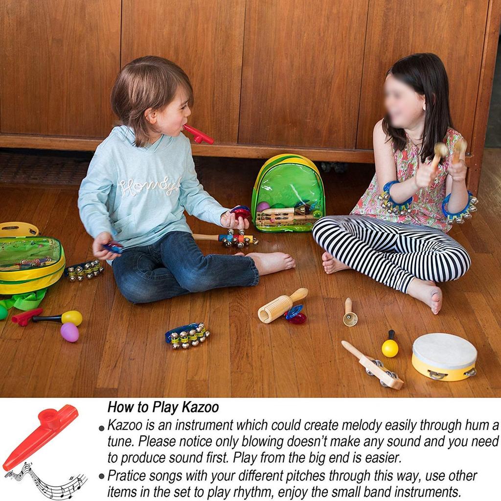 Kids Musical Instrument Toy Set with Backpack by HitMyNeed