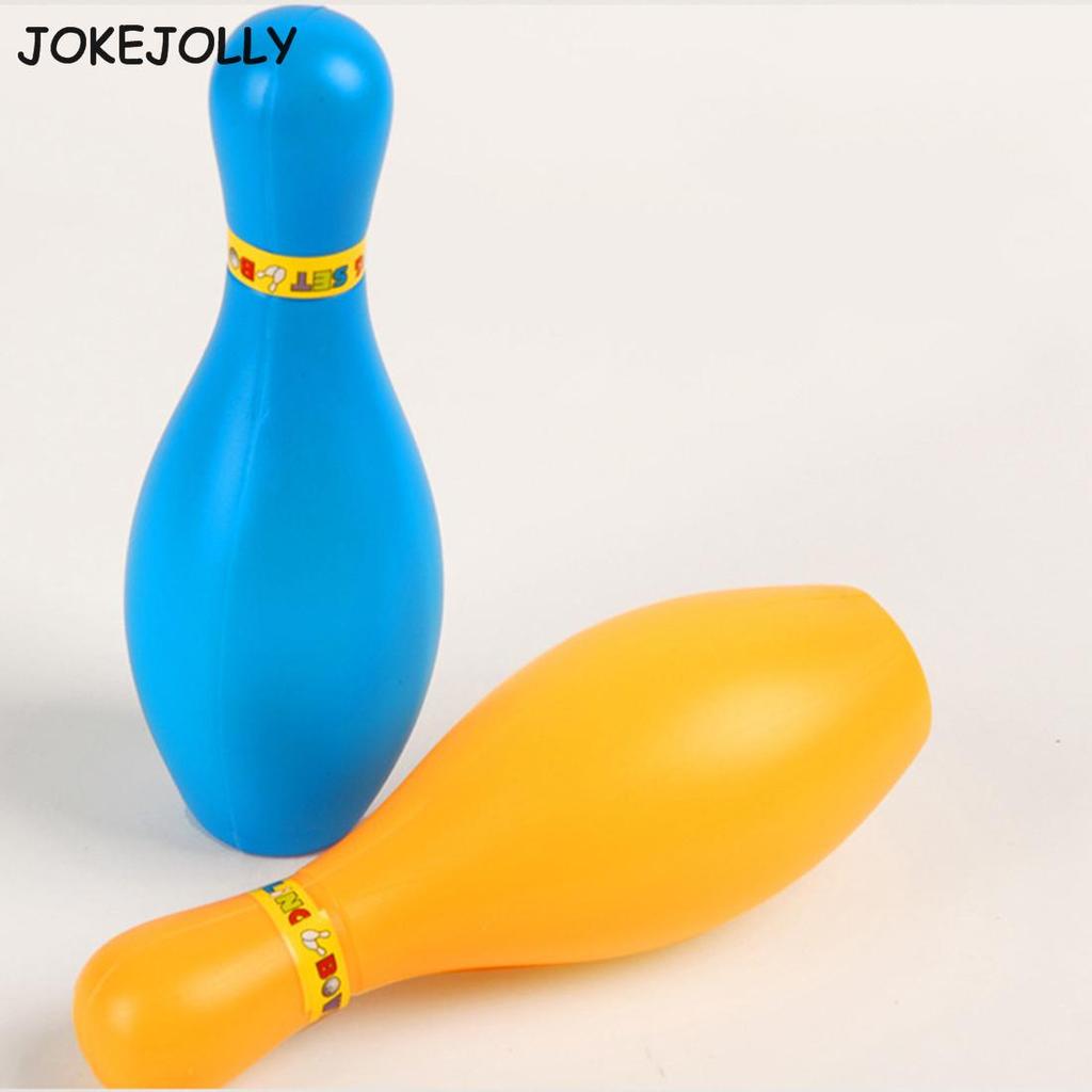 Kids Plastic Bowling Toy Set with 10 Pins & Ball by HitMyNeed