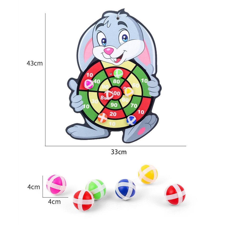 Kids Rabbit Dart Board with Sticky Balls by HitMyNeed
