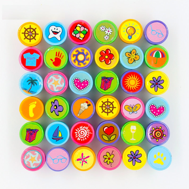 Kids Rubber Stamp Party Favors Set (36 Pieces) by HitMyNeed