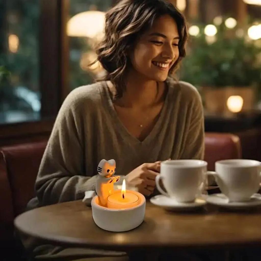 Kitten Aromatherapy Tealight Candle Holder Ornament by HitMyNeed