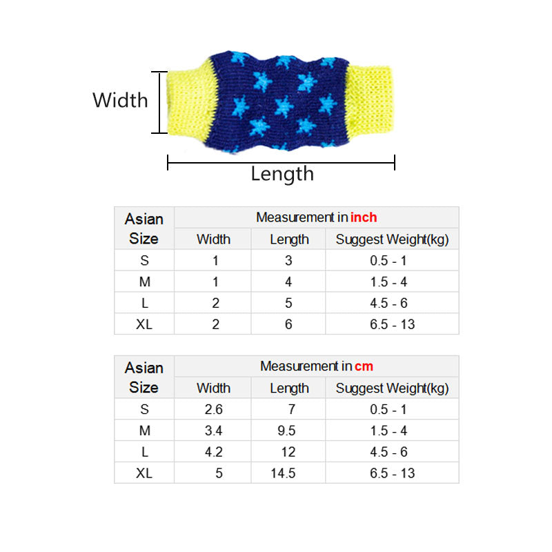 Knitted Cotton Dog Leg Warmers (Set of 4) by HitMyNeed