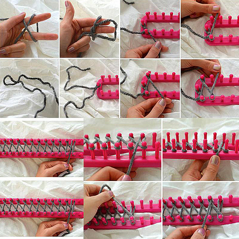 Knitting Loom Plastic Weaver Set with Hooks (3pcs) by HitMyNeed