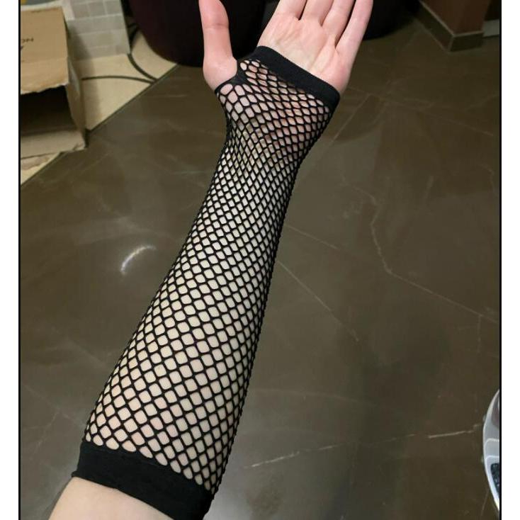Ladies Fishnet Arm Warmer Fingerless Gloves by HitMyNeed