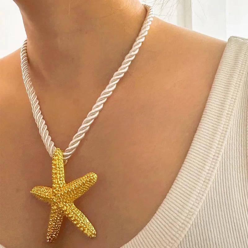 Ladies Vintage Starfish Pendant Necklace by HitMyNeed