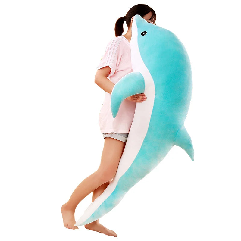 Large 100cm Plush Dolphin Toy Sleeping Pillow by HitMyNeed