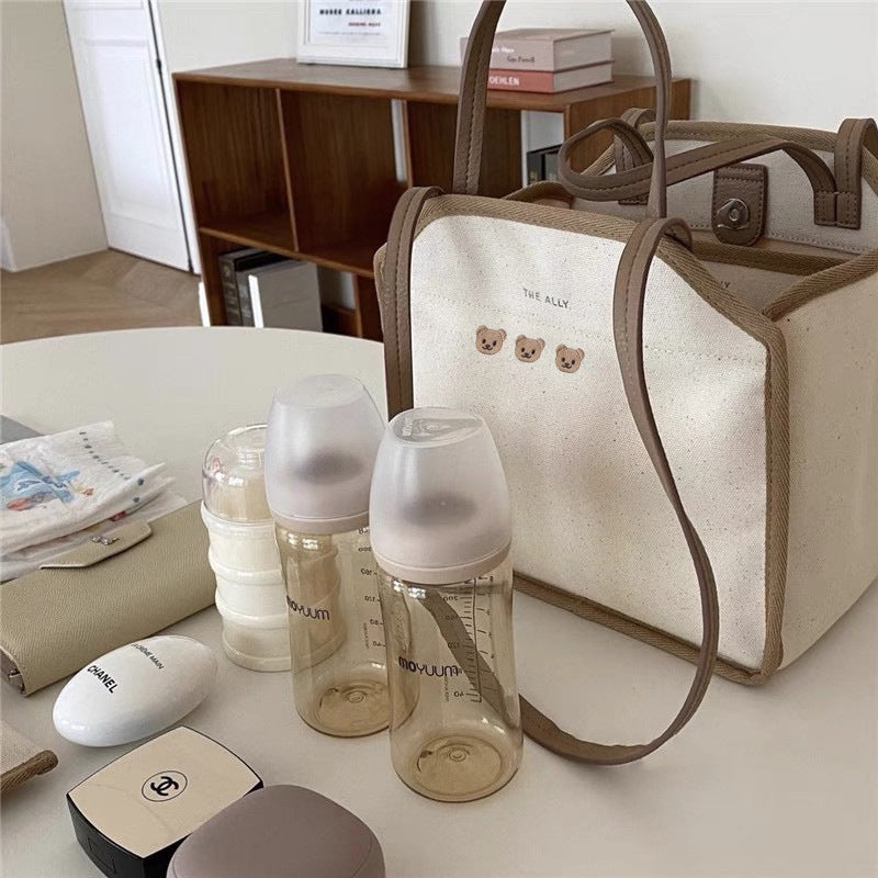 Large Canvas Diaper Bag with Sling and Pouch by HitMyNeed