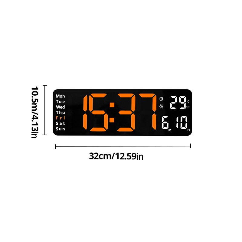 Large LED Digital Wall Clock with Remote & Dual Alarm by HitMyNeed