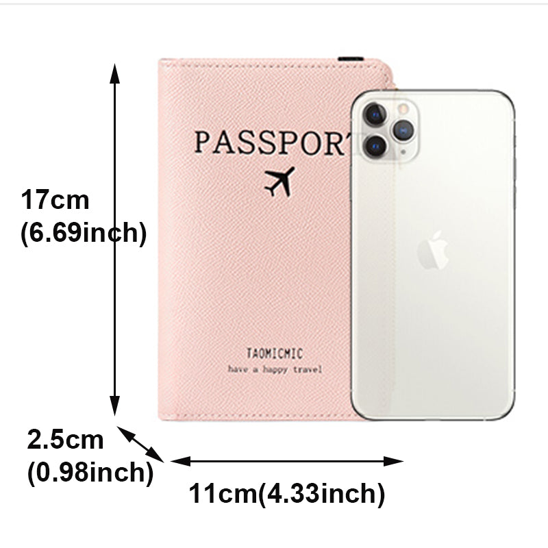 Leather RFID Blocking Passport Holder with Zipper by HitMyNeed