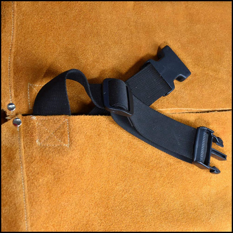 Leather Welding Apron with Pocket and Adjustable Straps by HitMyNeed