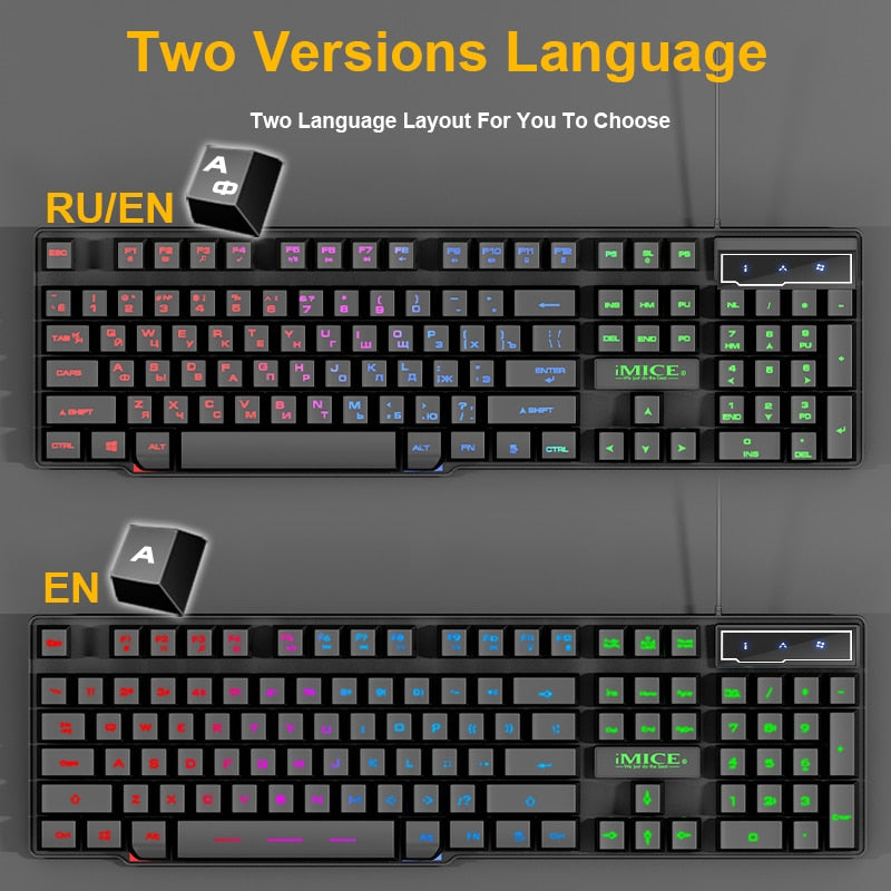 LED Backlit Gaming Keyboard 104-Key Wired by HitMyNeed