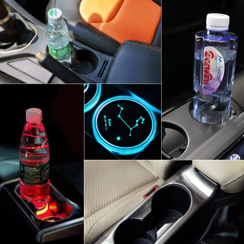 LED Car Cup Holder Coaster Light Pad by HitMyNeed