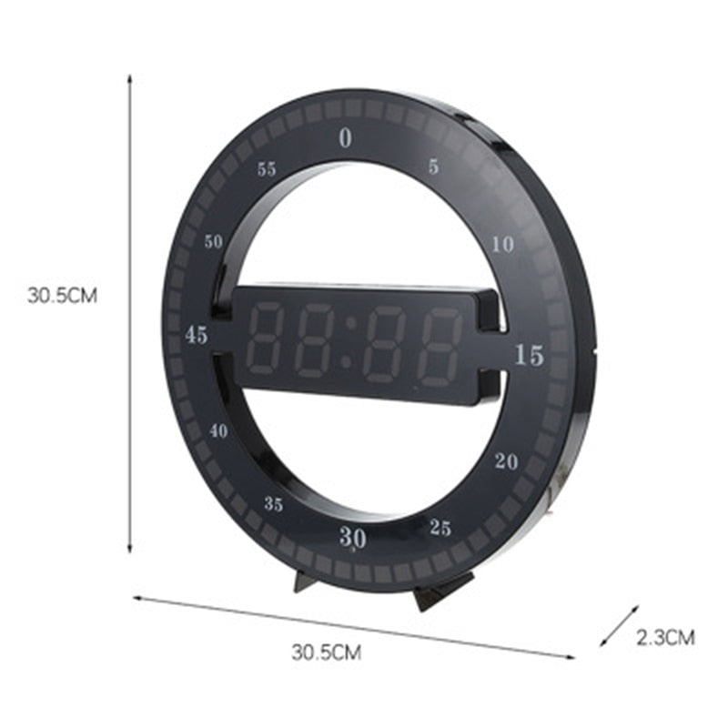 LED Digital Wall and Desk Clock with Auto Dimming by HitMyNeed