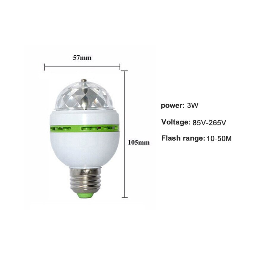 LED RGB Disco Light Bulb with Rotating Strobe Effects by HitMyNeed