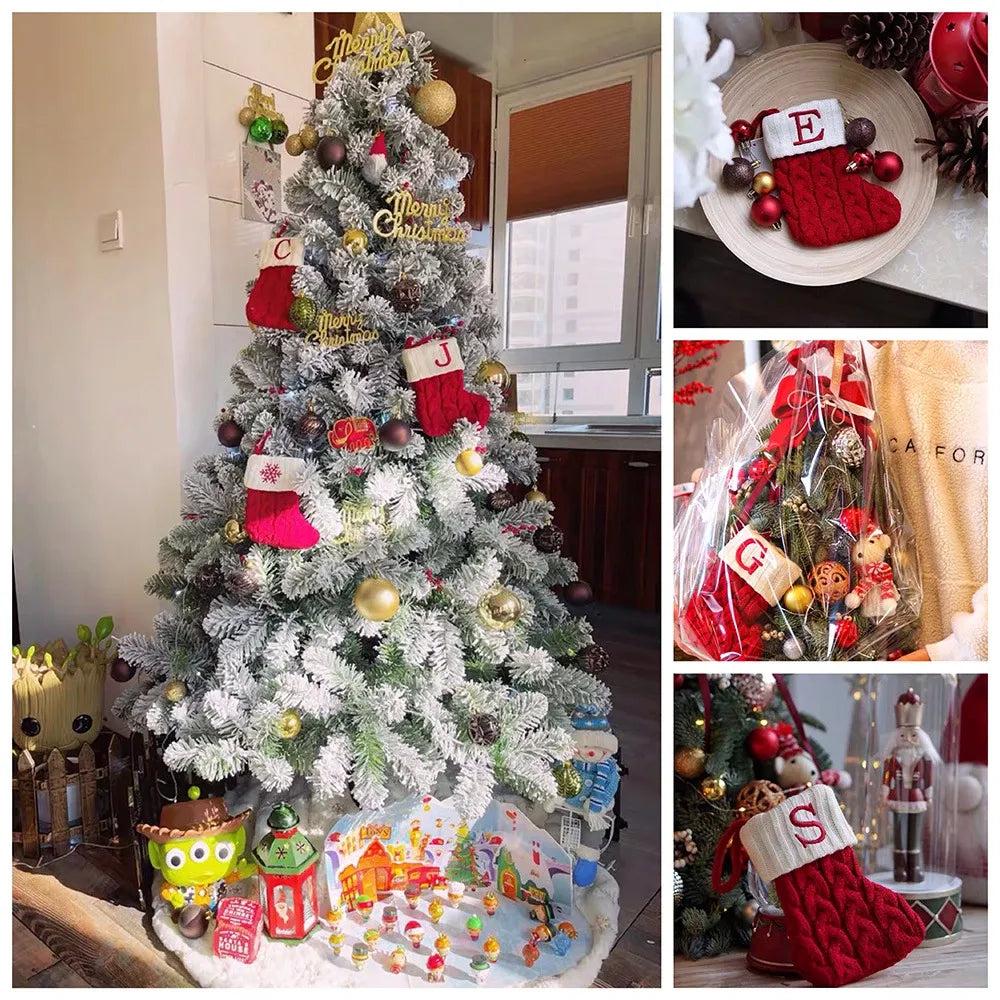 Letter Knitted Christmas Stocking Decoration by HitMyNeed