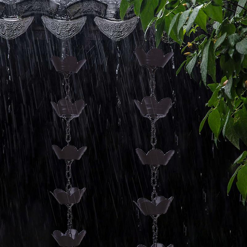 Lotus Rain Chain Copper Outdoor Water Feature by HitMyNeed