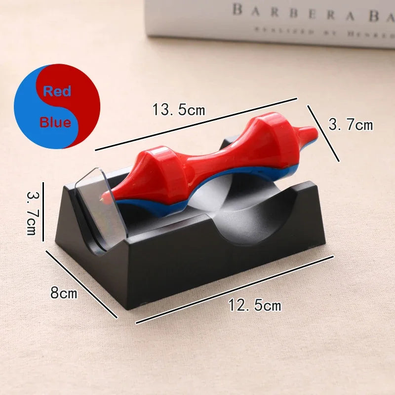 Magnetic Levitating Rotating Perpetual Motion Toy red-and-blue by HitMyNeed