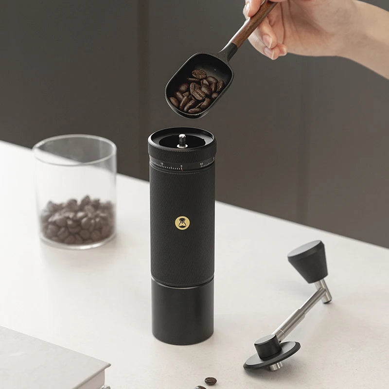 Manual Coffee Grinder with 0.015mm Burr Adjustment by HitMyNeed