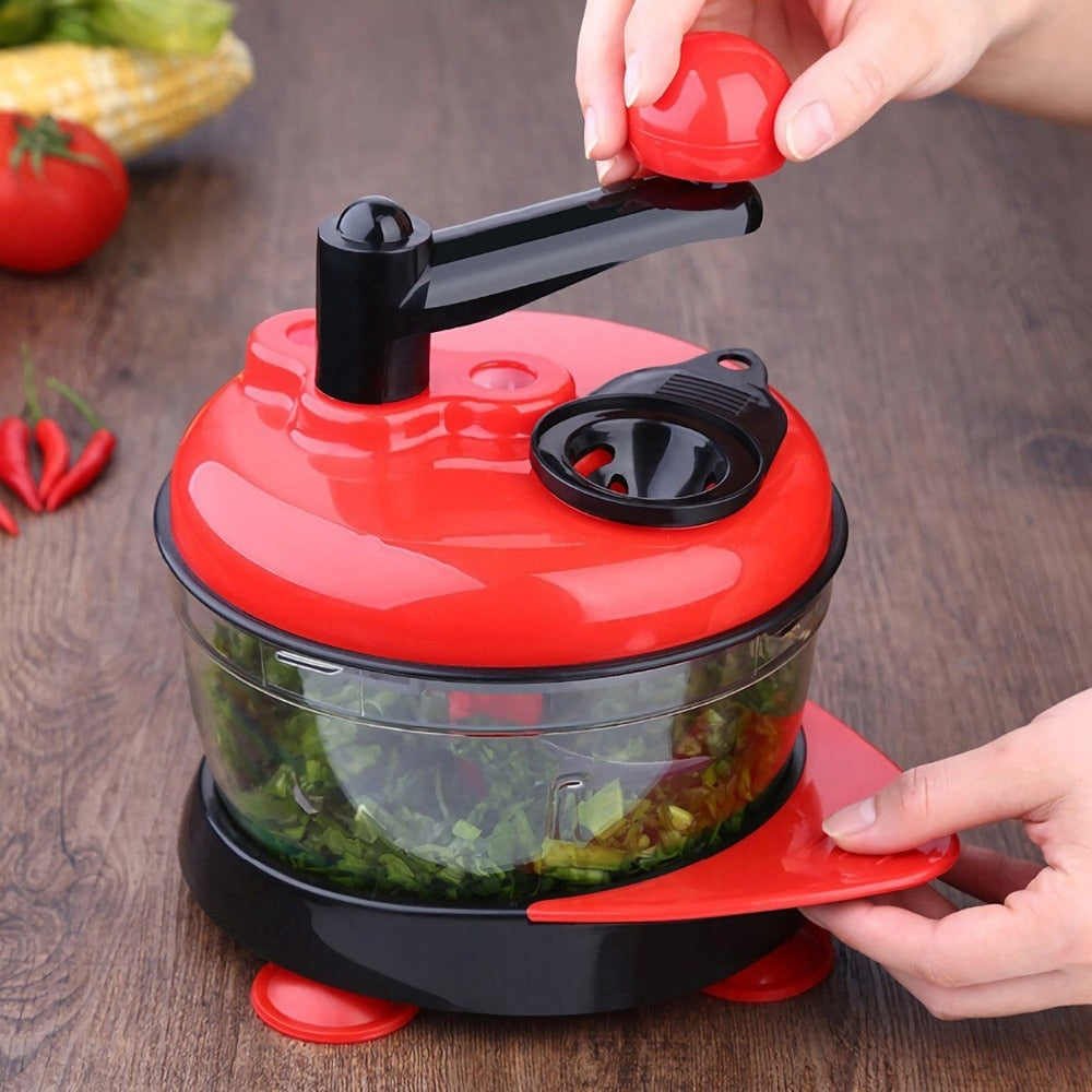 Manual Food Processor 1.5L Vegetable & Meat Chopper by HitMyNeed