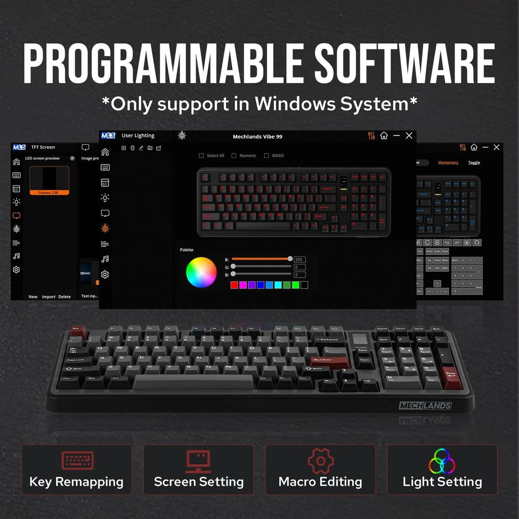MechLands Vibe99 1800 Layout Tri-Mode Mechanical Keyboard by HitMyNeed