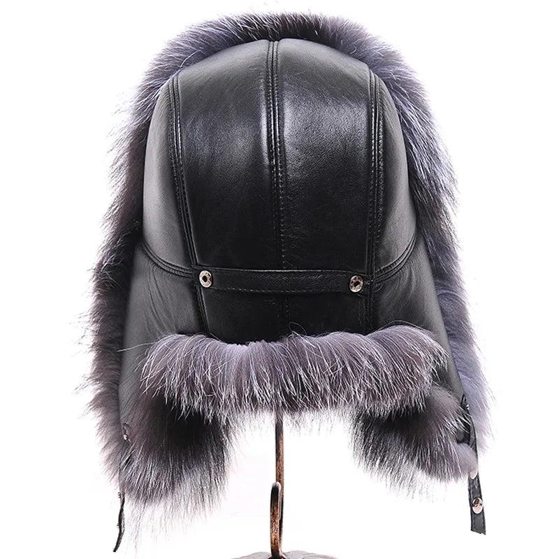 Men's Fox Fur Lei Feng Ushanka Winter Hat by HitMyNeed