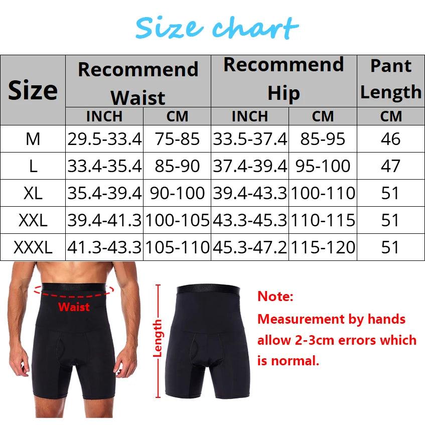 Men's High-Waist Compression Shaper Shorts by HitMyNeed